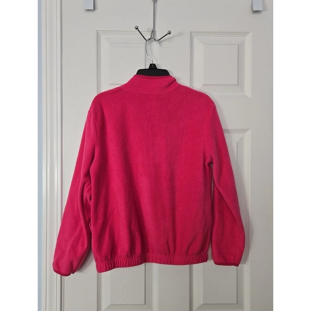 Athletic Works Girls 3/4 Zip‎ Fleece Jacket Size Large (10/12). Pink